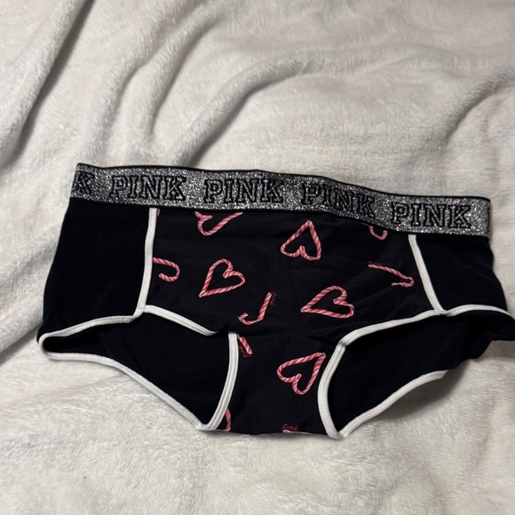 PINK Victoria's Secret Other - PINK Victoria's Secret Kids Black Bottoms with Pink Hearts